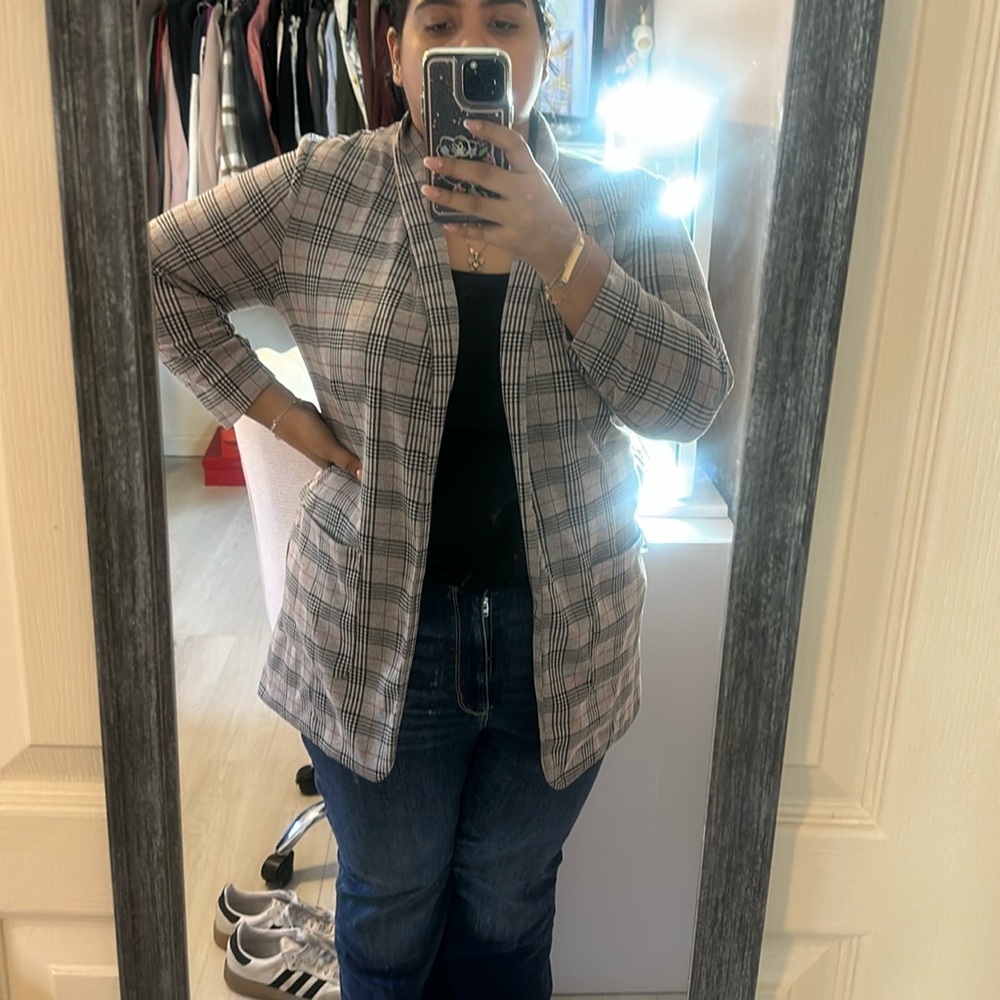 Candied Plaid Blazer 🩶